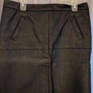 EUC faux leather CAbi pencil skirt